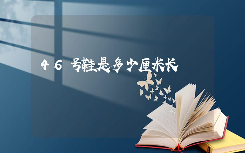 46号鞋是多少厘米长插图