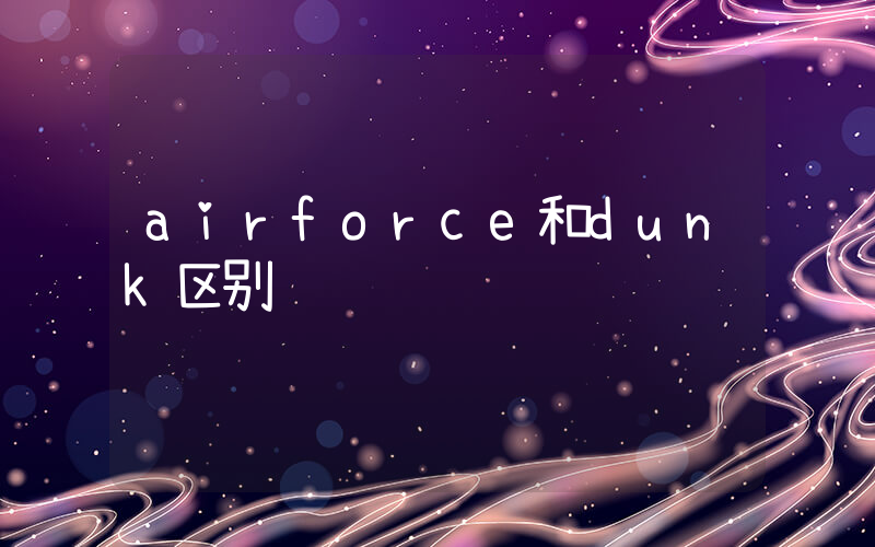 airforce和dunk区别插图