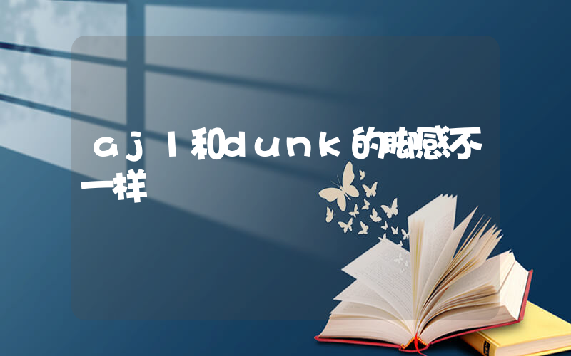 aj1和dunk的脚感不一样插图