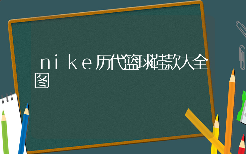 nike历代篮球鞋款大全图插图