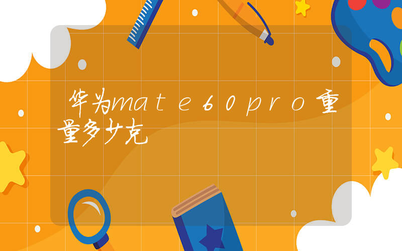 华为mate60pro重量多少克插图