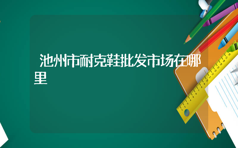 池州市耐克鞋批发市场在哪里插图