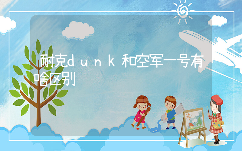 耐克dunk和空军一号有啥区别插图