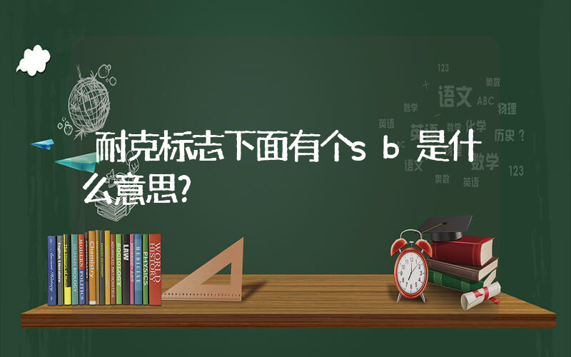 耐克标志下面有个sb是什么意思？插图