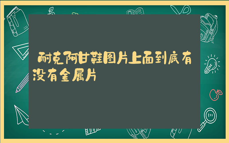 耐克阿甘鞋图片上面到底有没有金属片插图