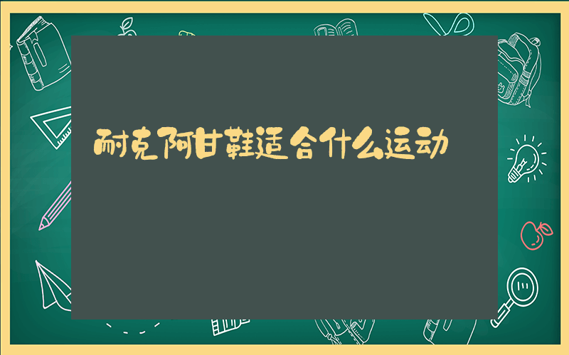 耐克阿甘鞋适合什么运动插图