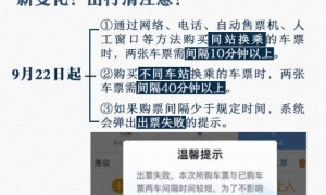 注意！国庆假期火车票即将发售