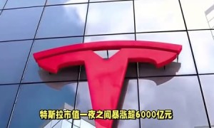 特斯拉一夜之间市值大增逾6000亿元