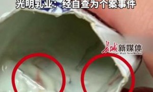 酸奶中疑现鲜血光明乳业回应